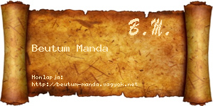 Beutum Manda névjegykártya